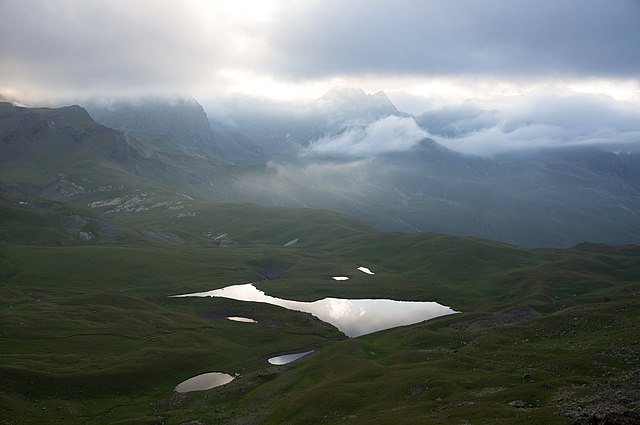 Watery Mountain Foot Hills with River